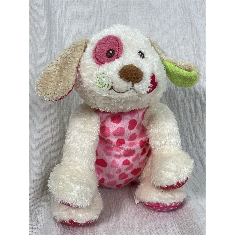 Puppy Dog Plush Mary Meyer 8" Cheery Cheeks Pink Hearts Plush Lovie Comfort RARE